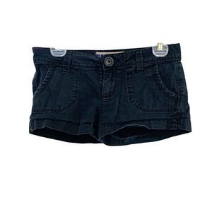 💕3 for $15💕 WallFlower Women’s Shorts Size 3 Black Chino Regular Fit Cotton